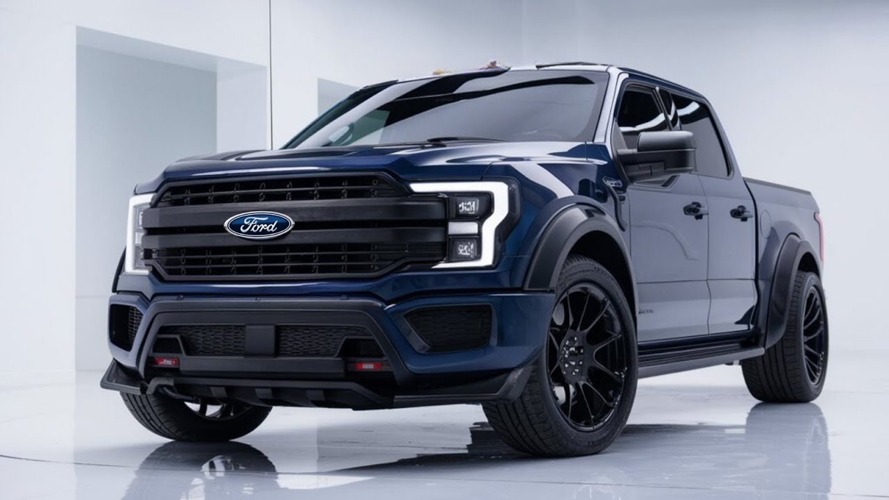 2025 Ford F-Series pickup truck parked outdoors, showcasing its rugged design and powerful engine options.