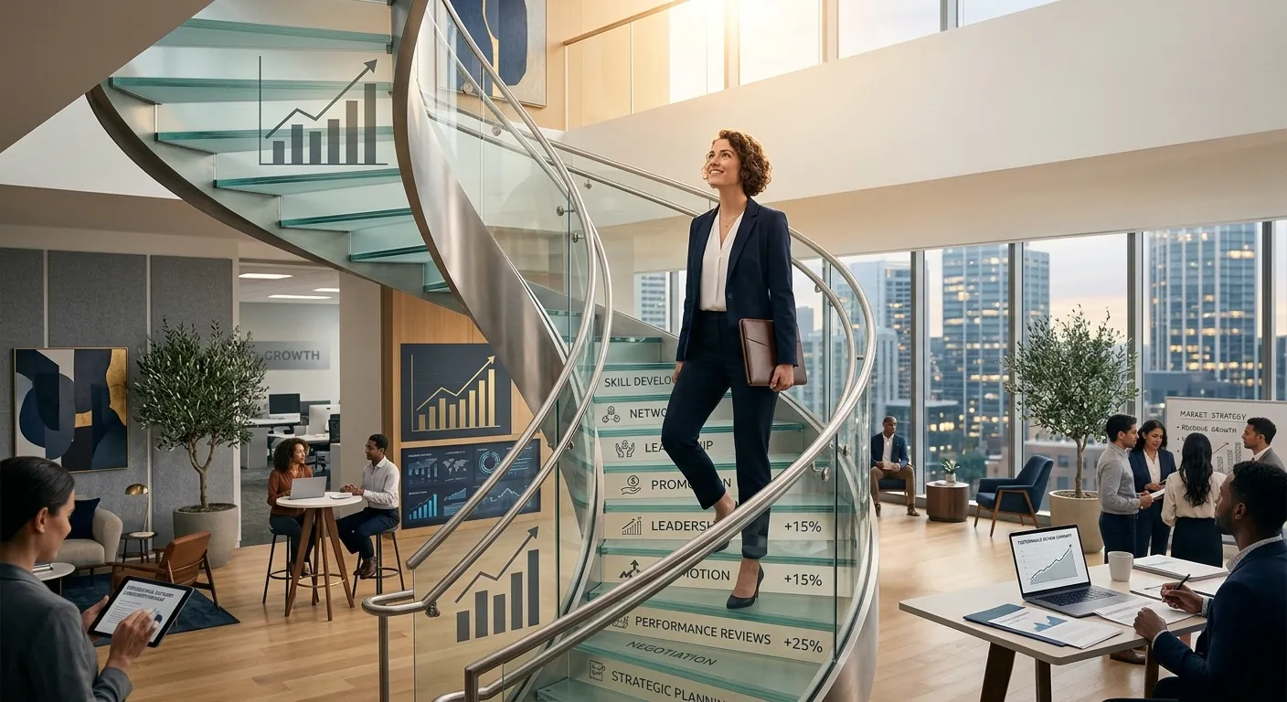 Professional reviewing career growth strategies to increase earnings