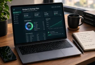 Budget ledger and savings plan mapped out cleanly