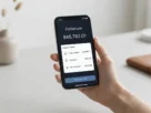Close-up of a secure banking application and financial documents