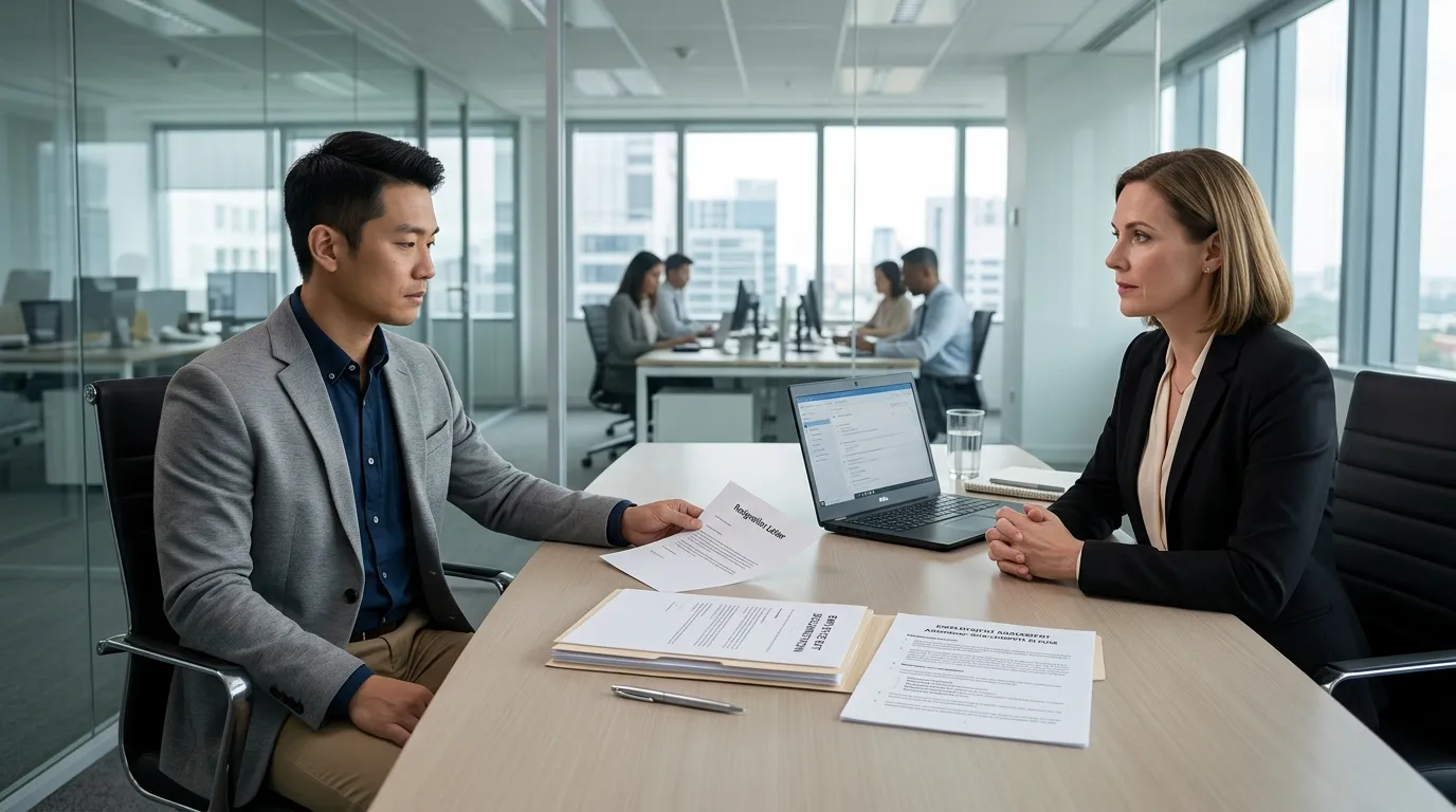 Employee facing non compete clause intimidation during resignation meeting