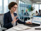 Hiring manager reviewing report to understand why employers check credit