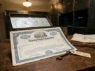 Old stock certificate from General Foods Corp found in a bank vault