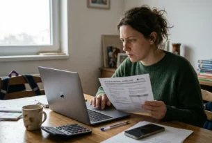Parent checking 529 refund rules on a laptop