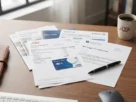 Wisely pay card and financial documents on an office desk