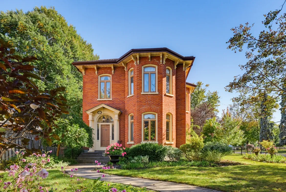 Explore The Queen Ann Home at 55 Queen Street in Belleville. A stately 1880 Victorian featuring 4 beds, historic details, and views of Corby Rose Garden.